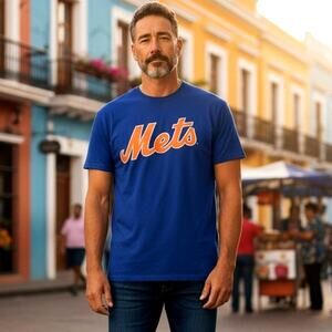 NY METS #8 Carter Men's Vintage Blue & Orange T-Shirt - Size: XL